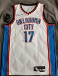 NBA 17 Pokusevski OKC Thunder 19-20 Maillot bleu